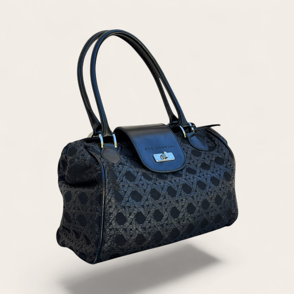 Sac Bowling Mac Douglas Jacquard – Noir – Taille unique – Femme — photo complémentaire 2