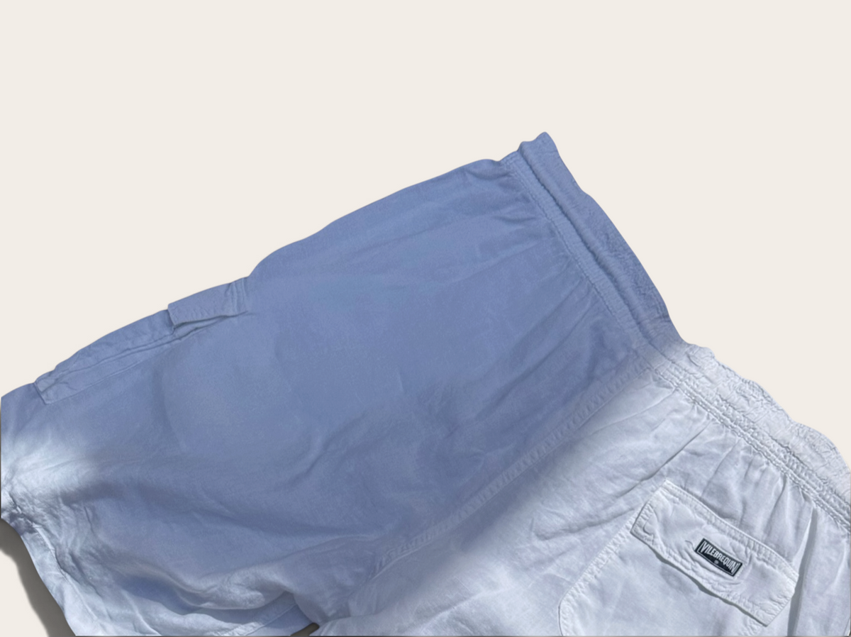 Vilebrequin Linen Cargo Bermuda Shorts – White – XXL – Men's