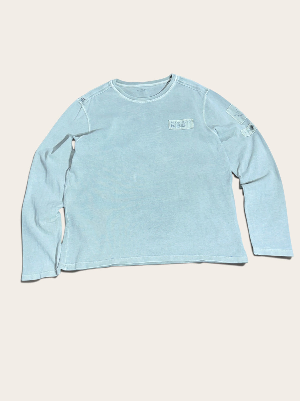 T-shirt – Blanc Bleu – XL – Mixte