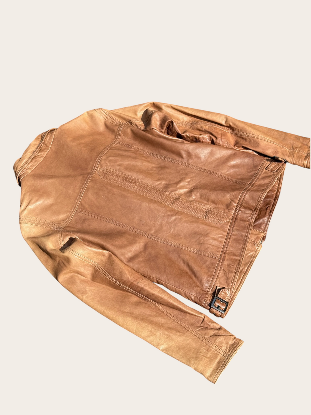 Veste en cuir Oakwood – Marron – M – Femme — photo complémentaire 4