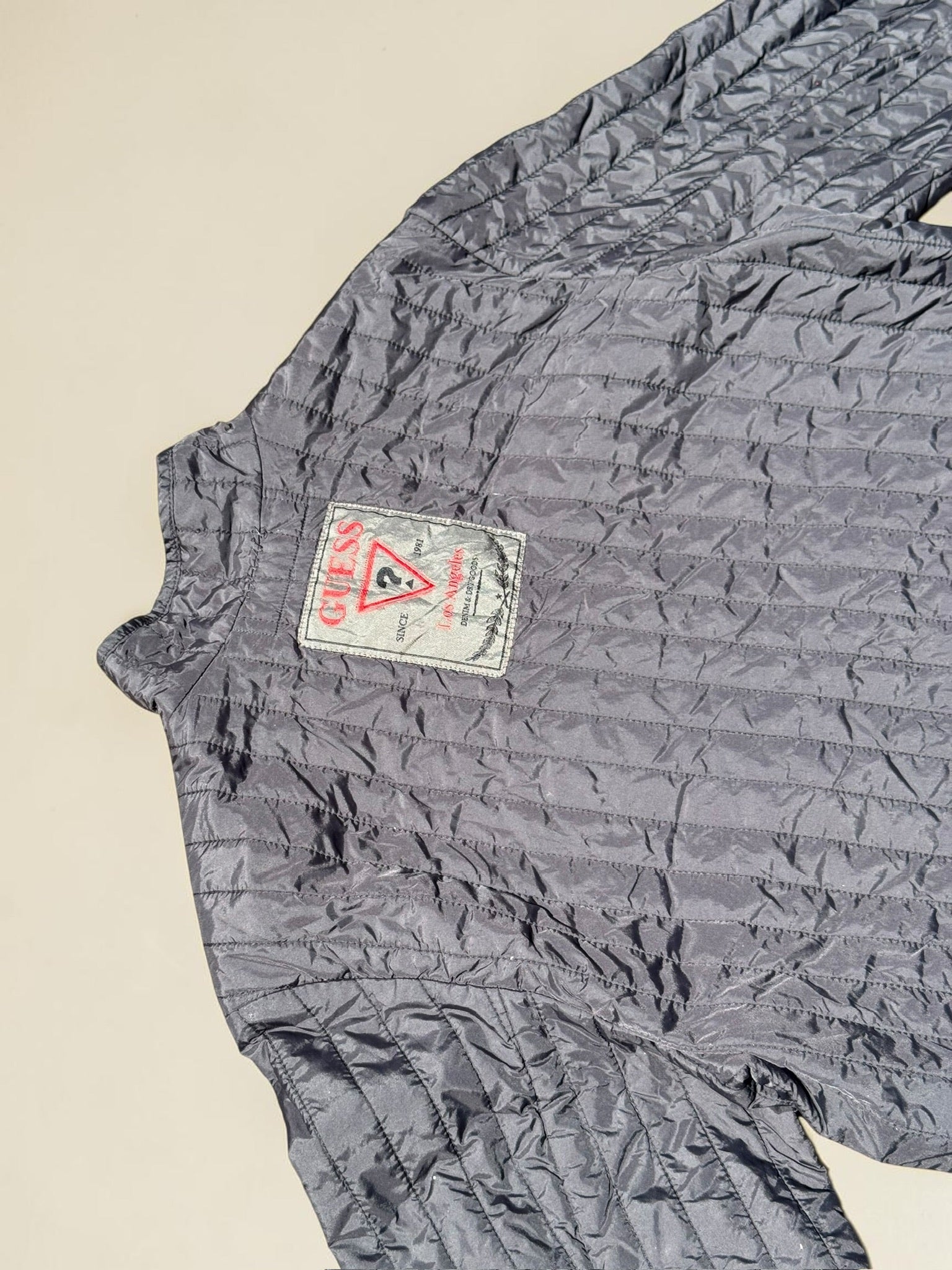 Veste Guess Matelassée Vintage Femme M Gris Y2K