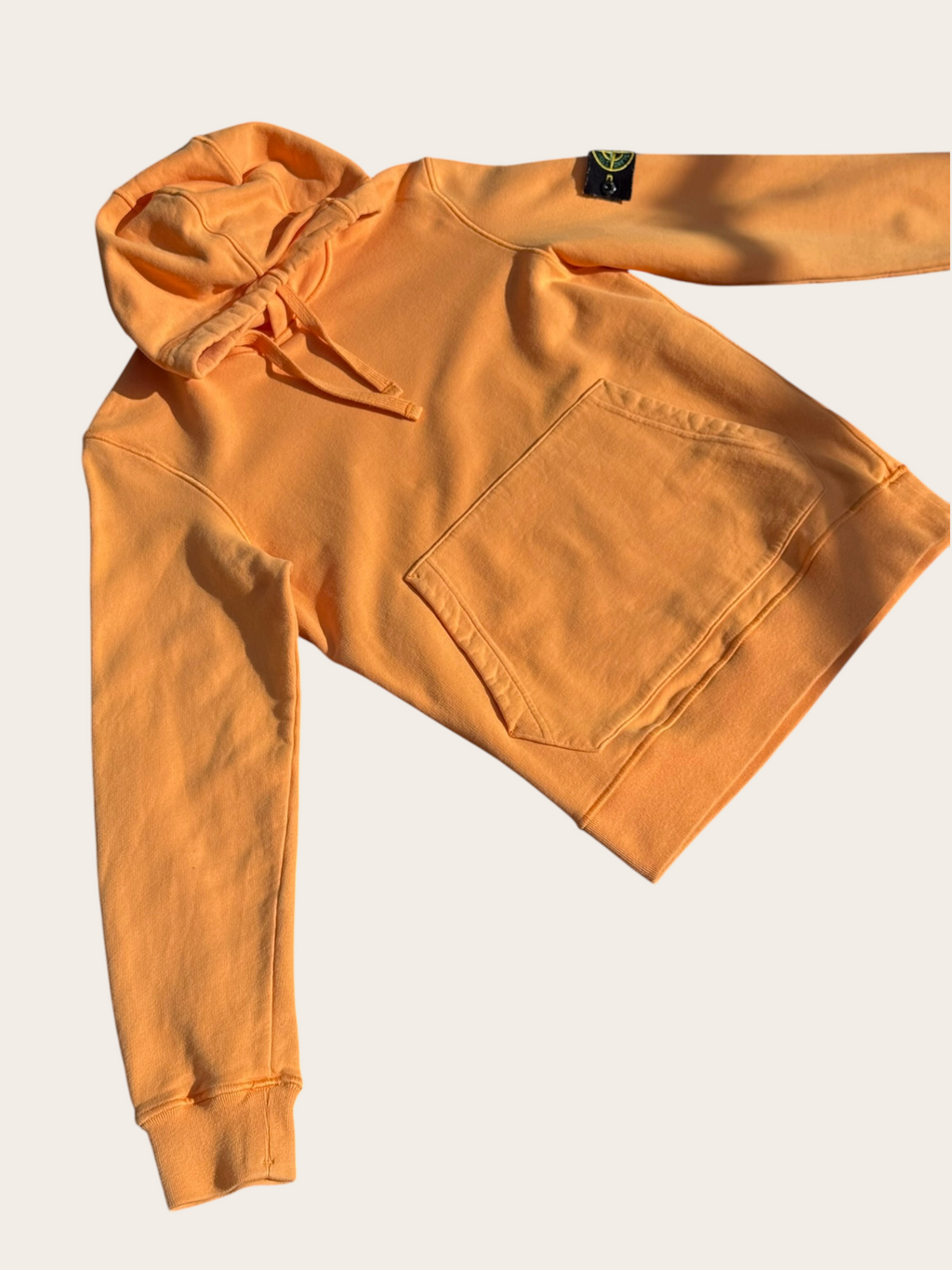 Sweat à capuche Stone Island – Orange pêche – S – Mixte — vue principale