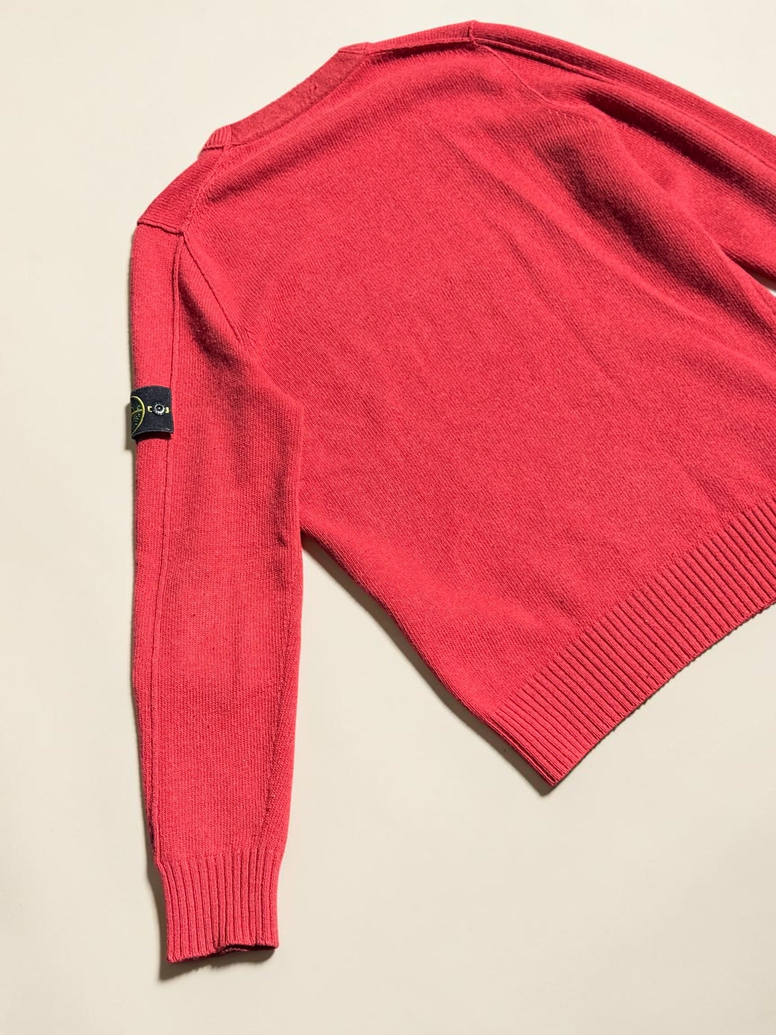 Pull Stone Island Laine Rouge Homme Taille L