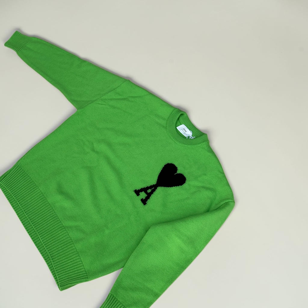 Pull Ami Paris en laine – Vert – M – Mixte — photo complémentaire 2