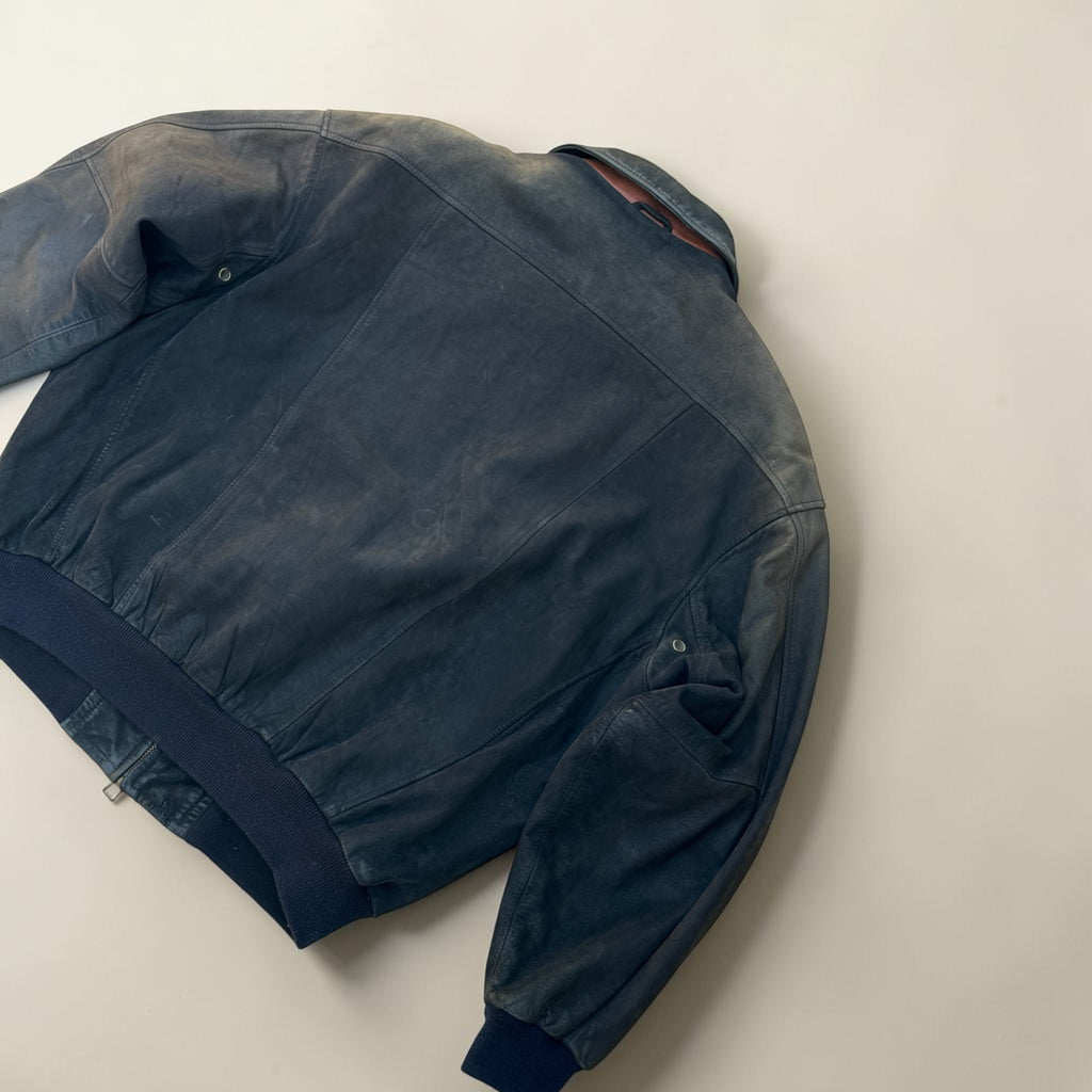 Veste en cuir Timberland Bomber – Noir – XL – Mixte – Vintage — photo complémentaire 6