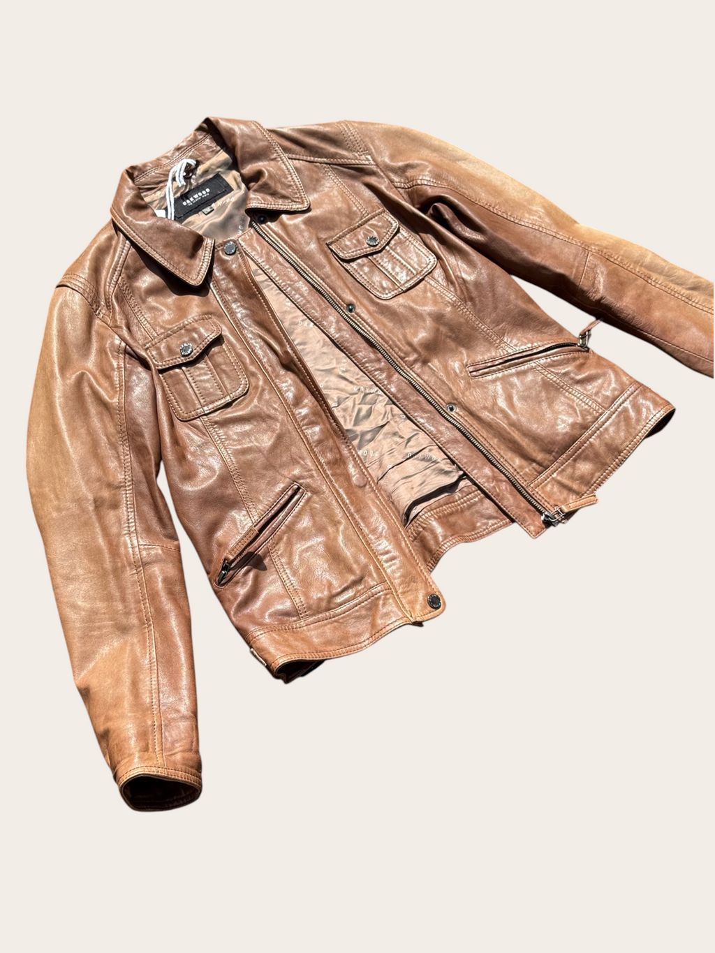 Veste en cuir Oakwood – Marron – M – Femme — vue principale
