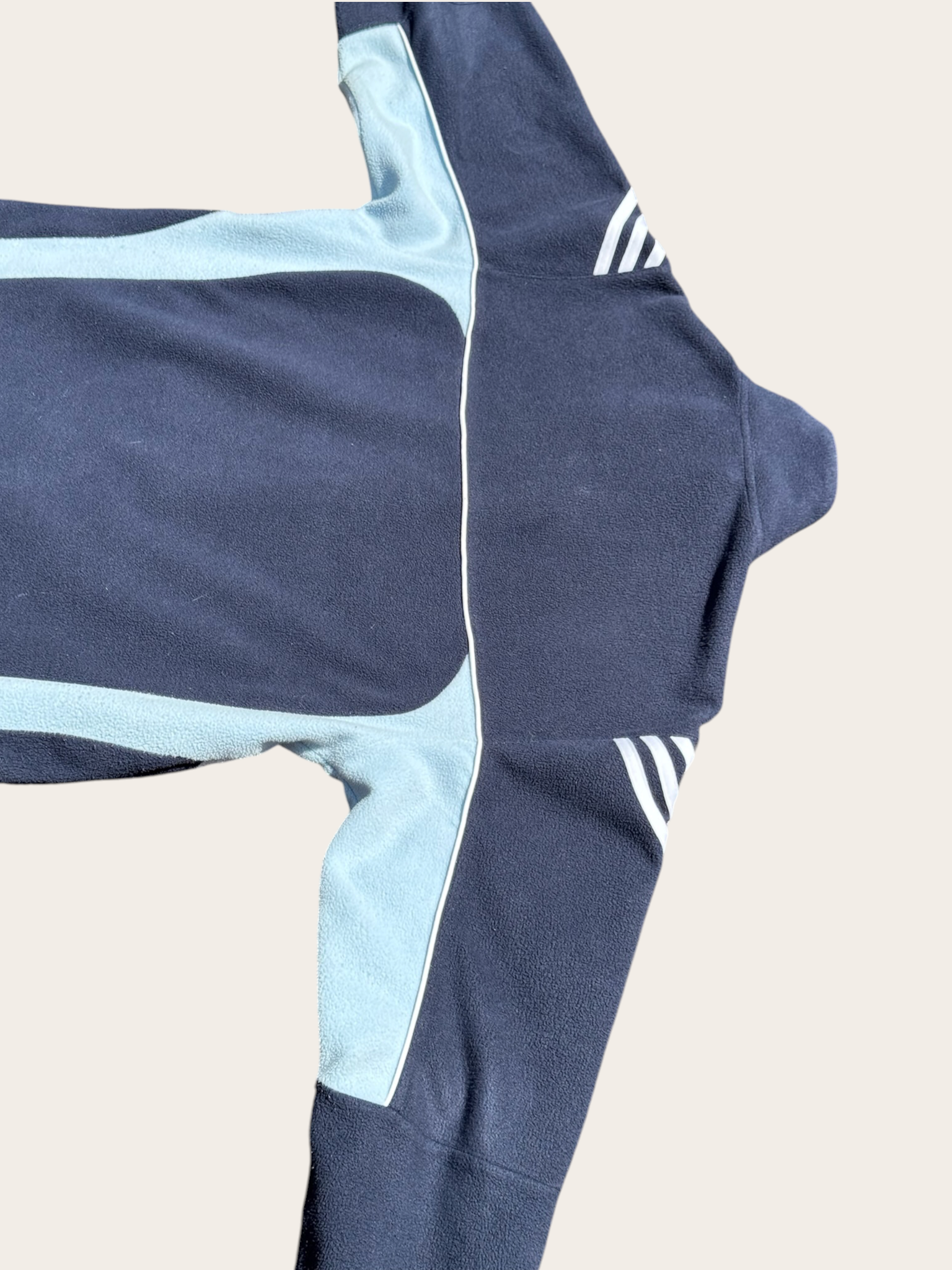 Veste Polaire Adidas Bleu Marine Bleu Clair Taille M Homme