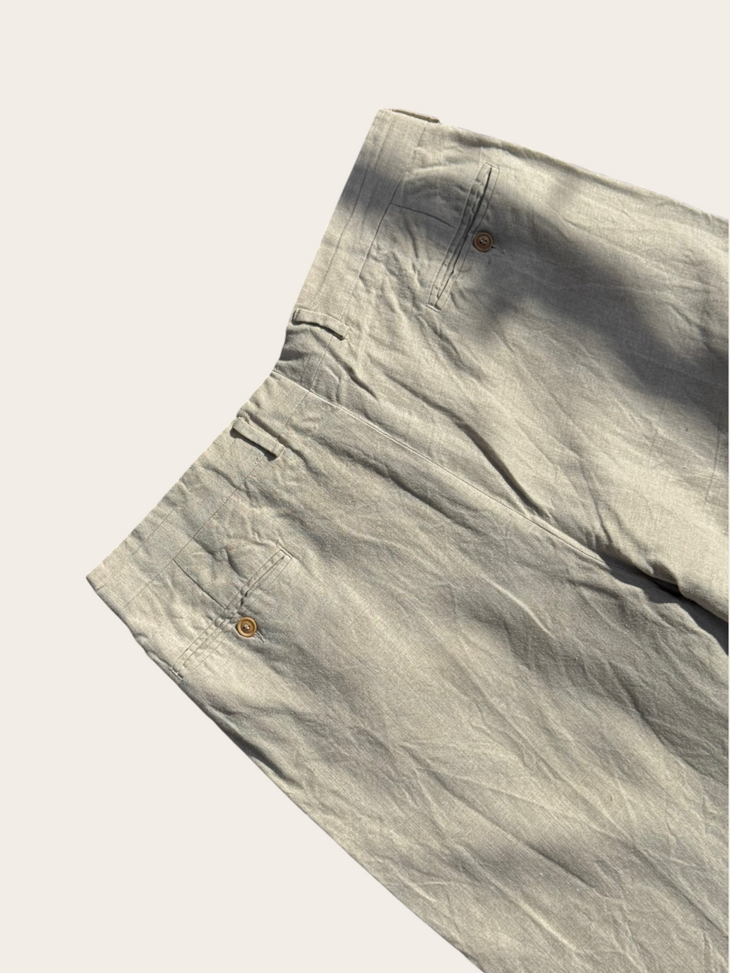Pantalon Kenzo en lin – Écru – 54/48 – Mixte — photo complémentaire 6
