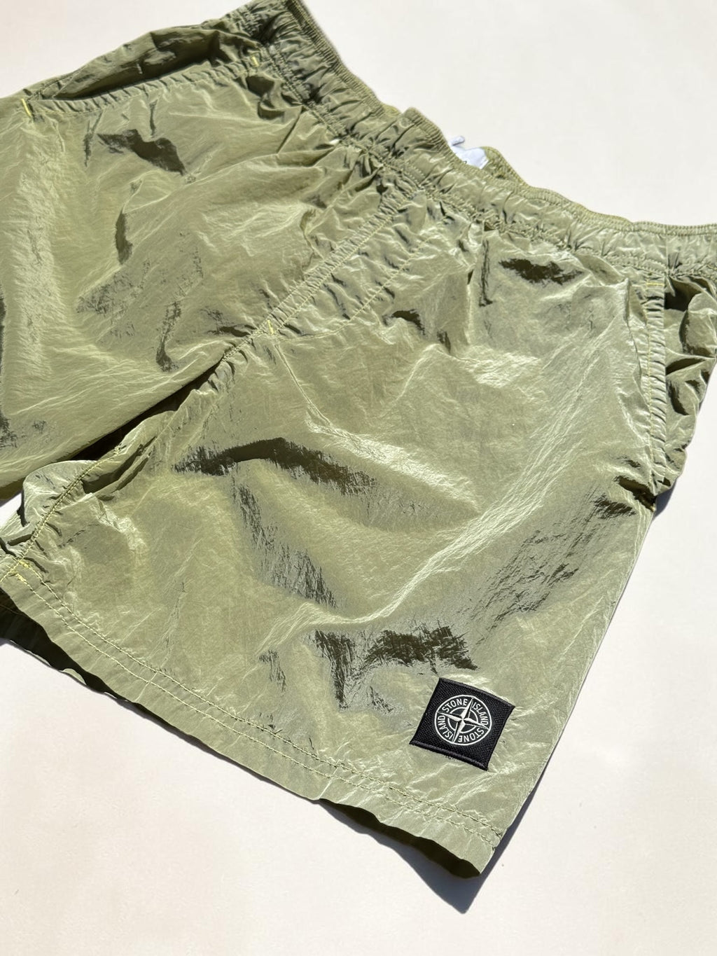 Short de bain Stone Island Nylon Metal – Kaki métallisé – L – Homme — photo complémentaire 2