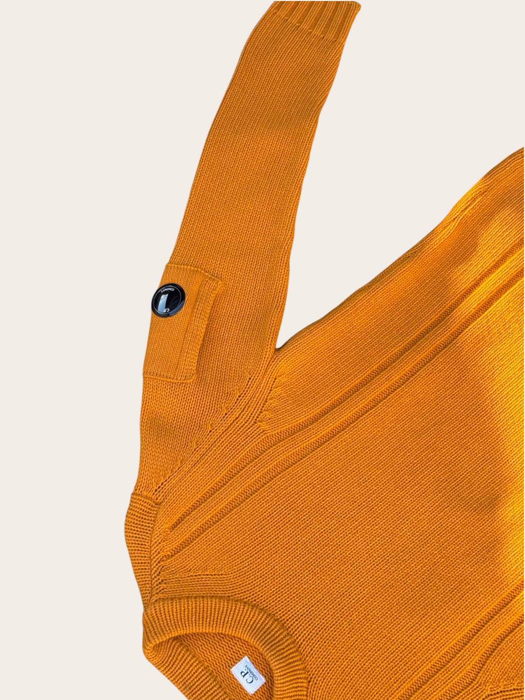 Pull C.P. Company en laine – Ocre – T.48 – Mixte — photo complémentaire 3