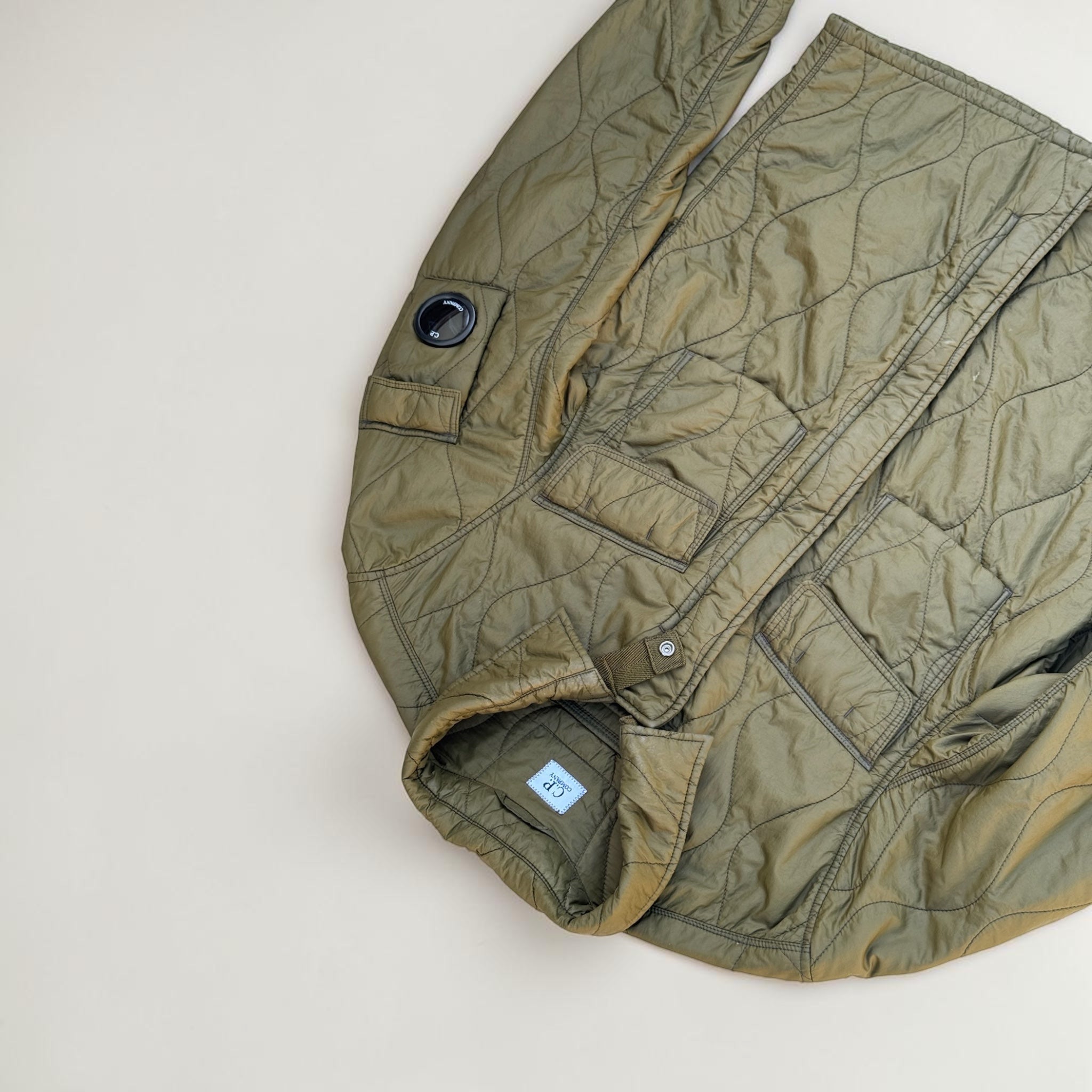 VESTE C.P. COMPANY NYLON QUILTED OLIVE – M - mixte