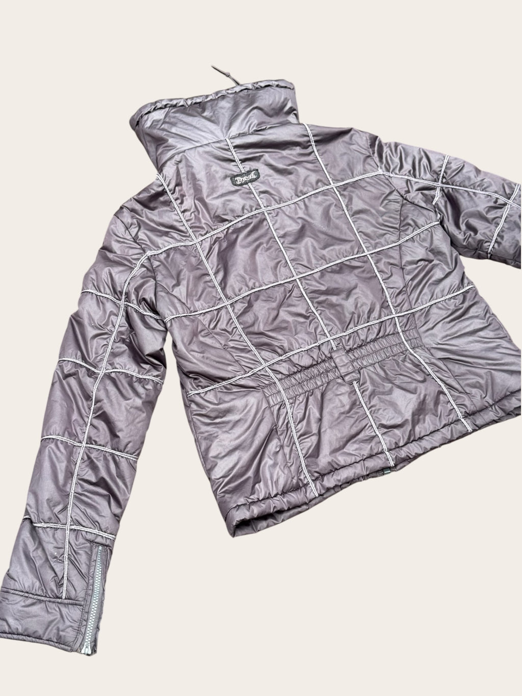 Doudoune Diesel métallisée – Argentée – XL – Femme – Y2K — photo complémentaire 4