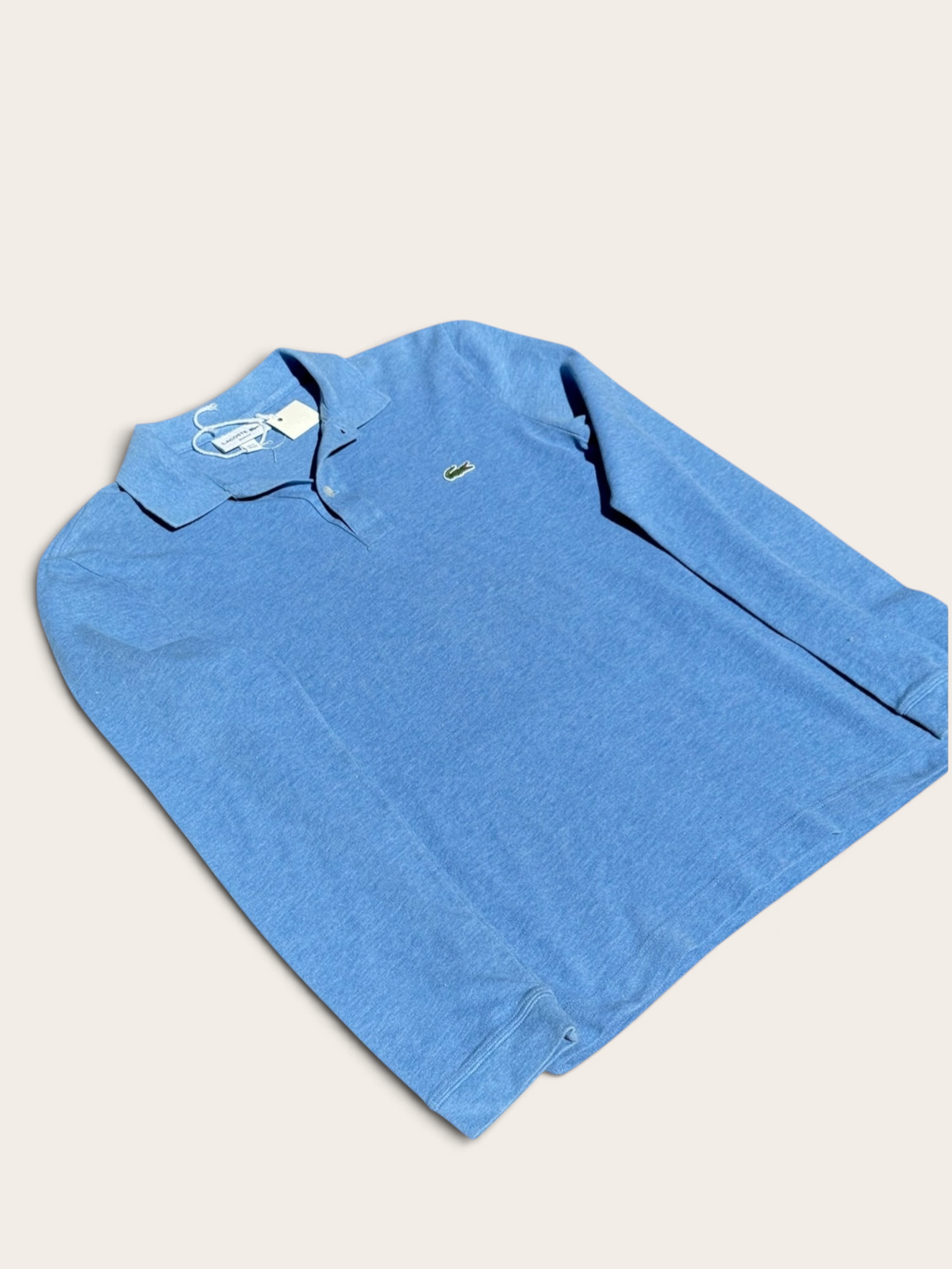 Lacoste Slim Fit Long-Sleeve Polo Shirt – Light Blue – XS – Men's
