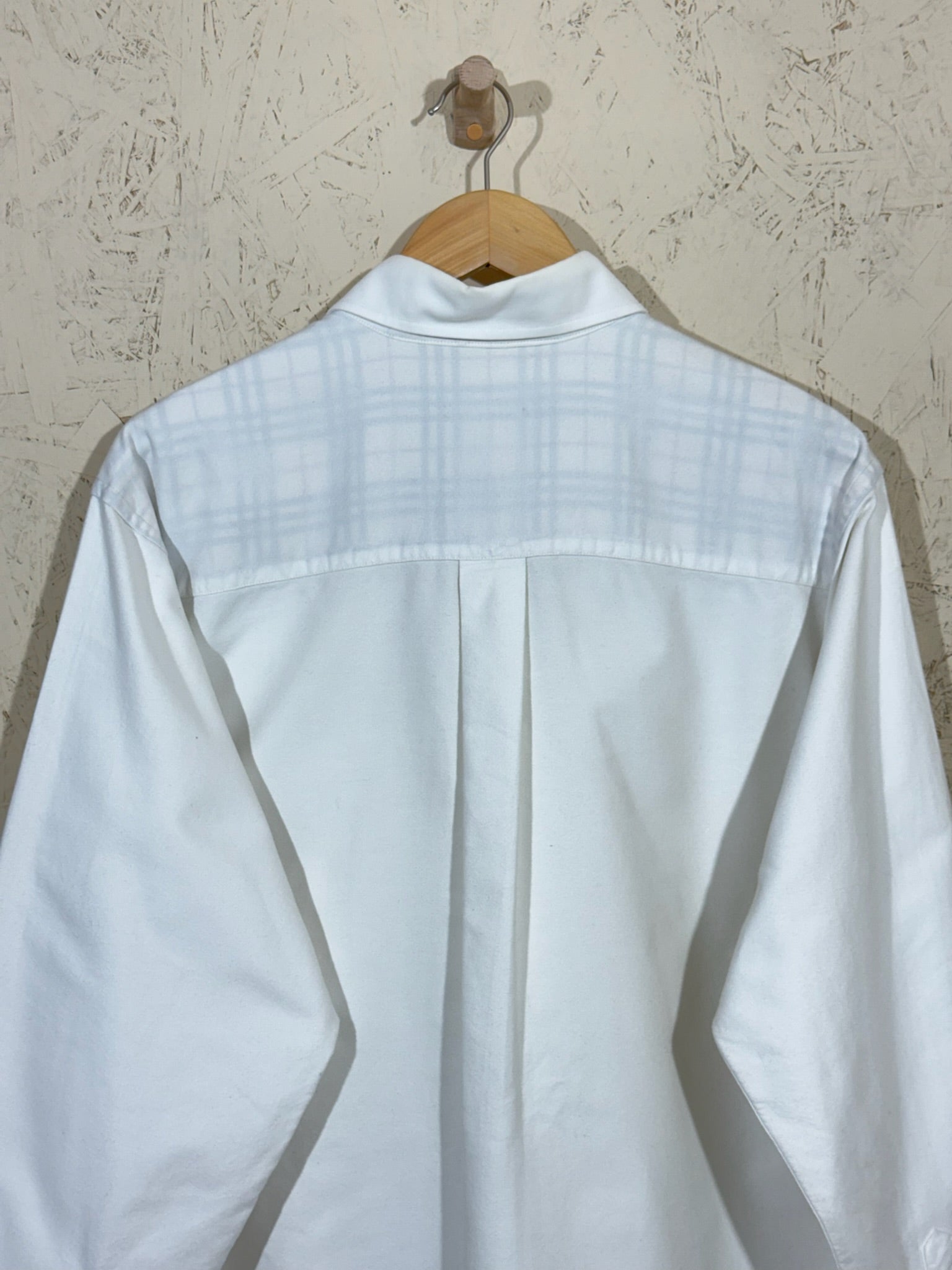 Burberry London Chemise Blanche Homme L Nova Check Coton