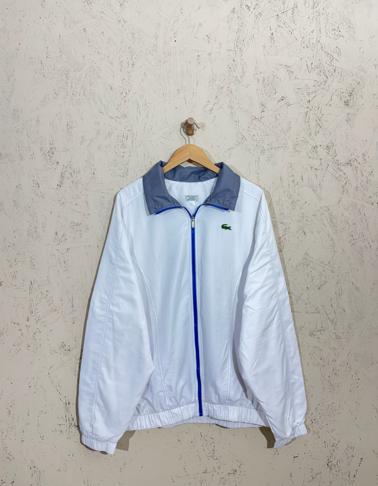 Veste Lacoste Sport Vintage Blanche Track – XL - vintage - mixte