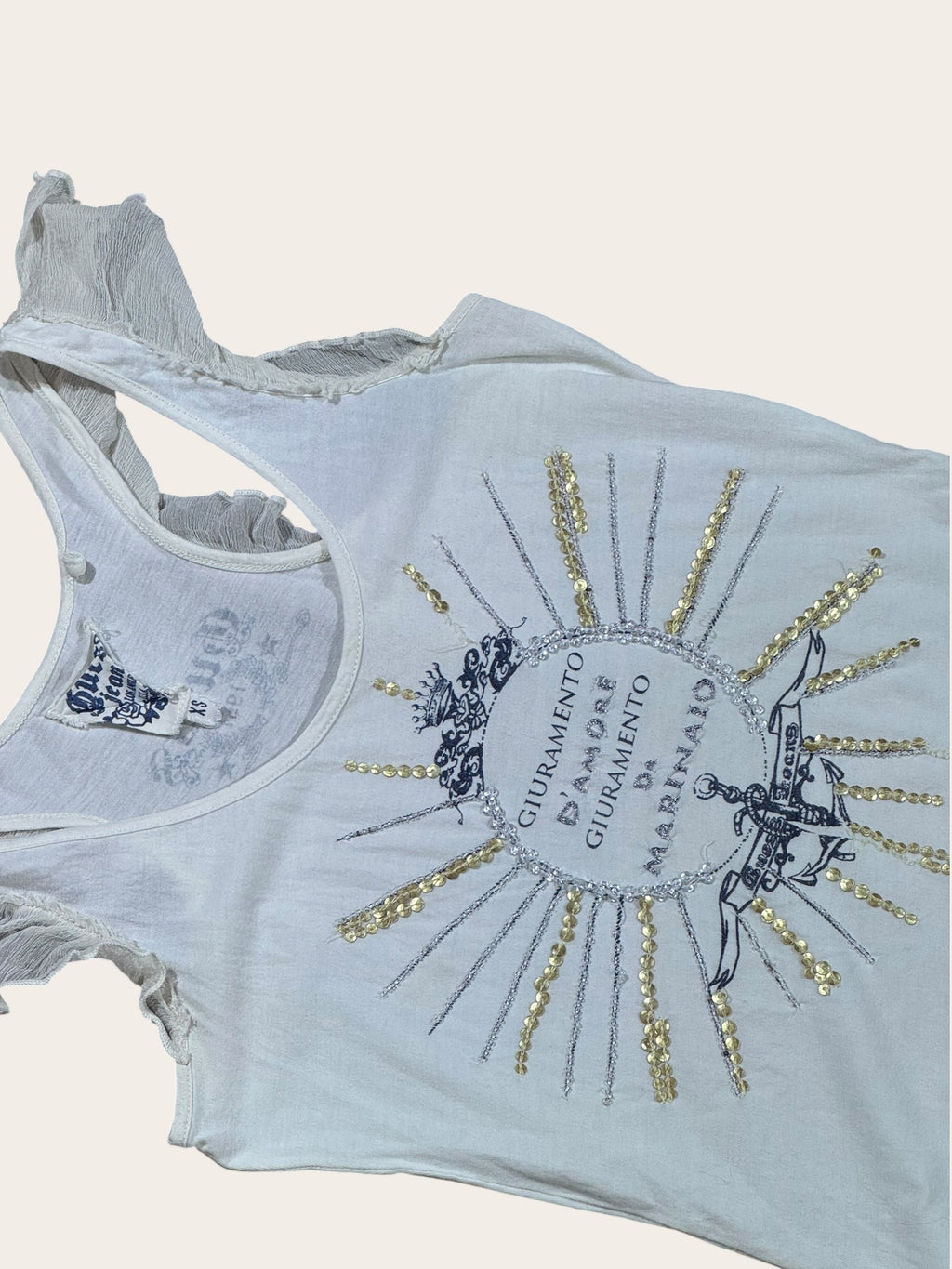 T-shirt Guess – Blanc – XS – Femme — photo complémentaire 2