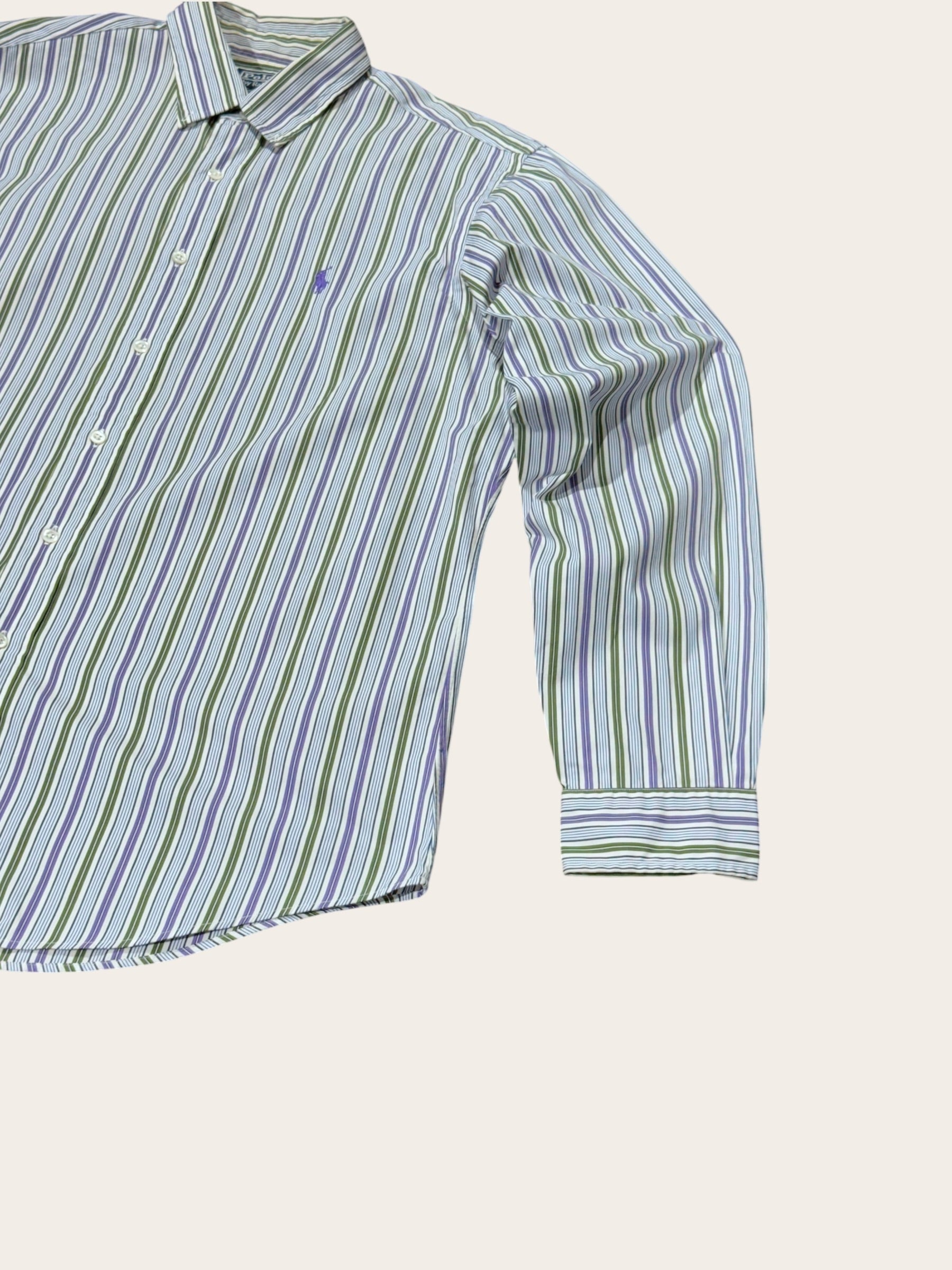 Chemise Polo Ralph Lauren à rayures – Multicolore – T.16,5/42 – Mixte — photo complémentaire 2