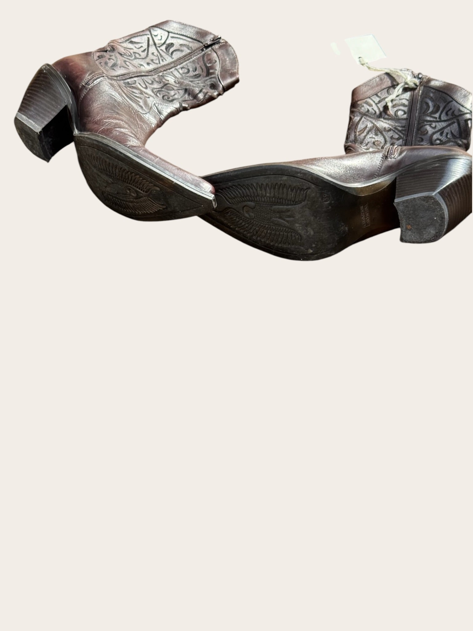 Bottes Western Donna Piu Cuir Marron Femme T.39