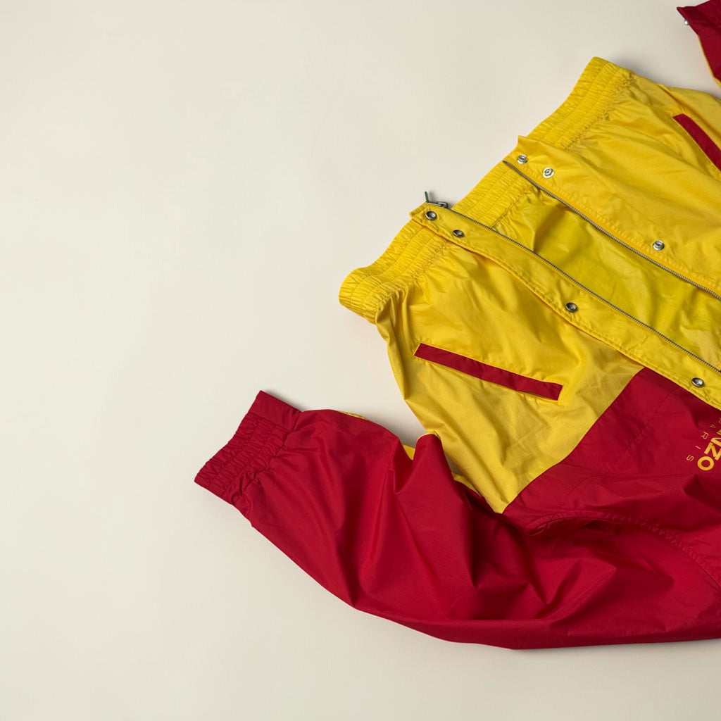 Veste coupe-vent Kenzo Paris – Rouge et jaune – M – Mixte — photo complémentaire 6