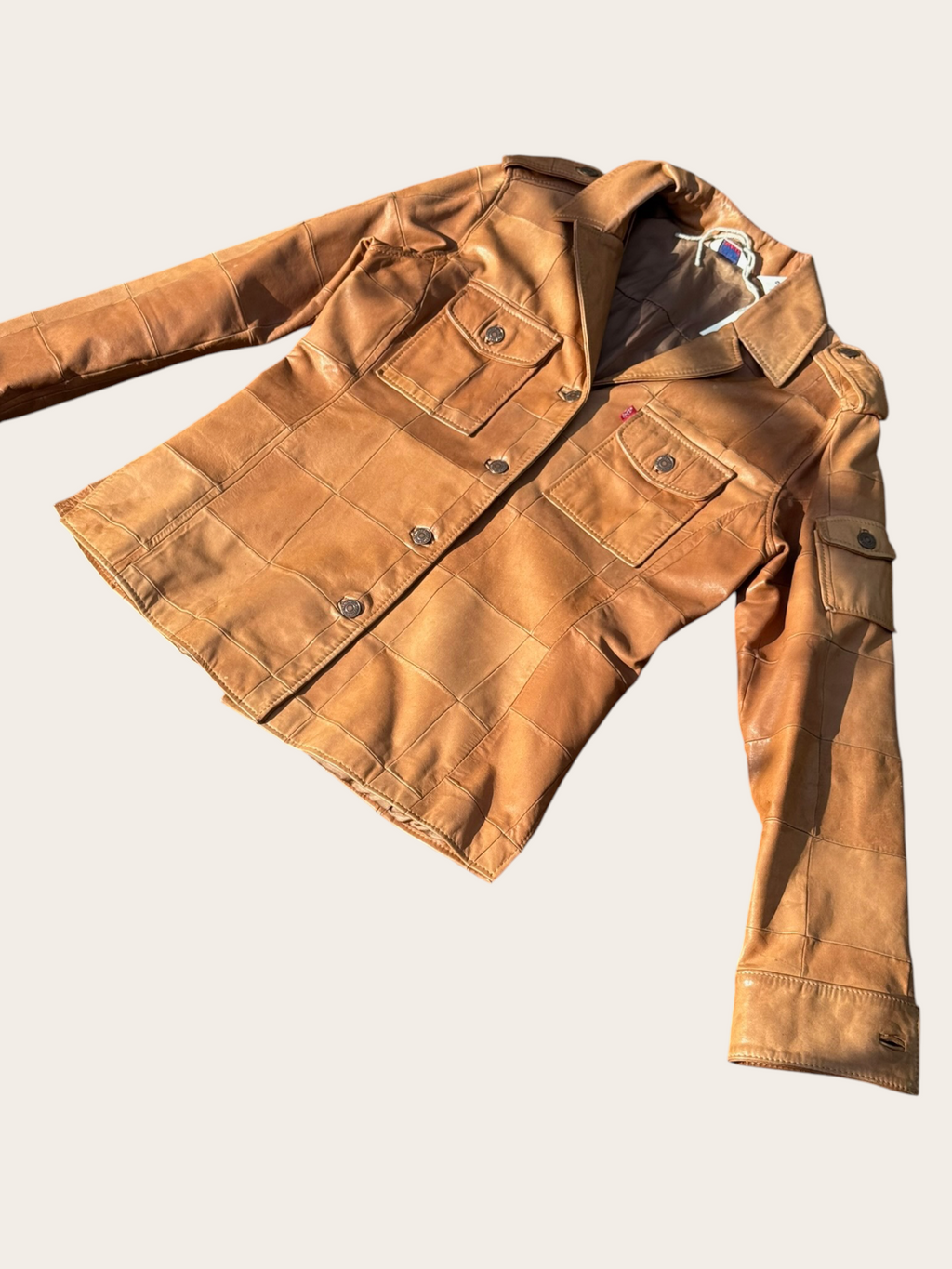 Veste en cuir Levi’s Patchwork – Camel – L – Mixte — vue principale