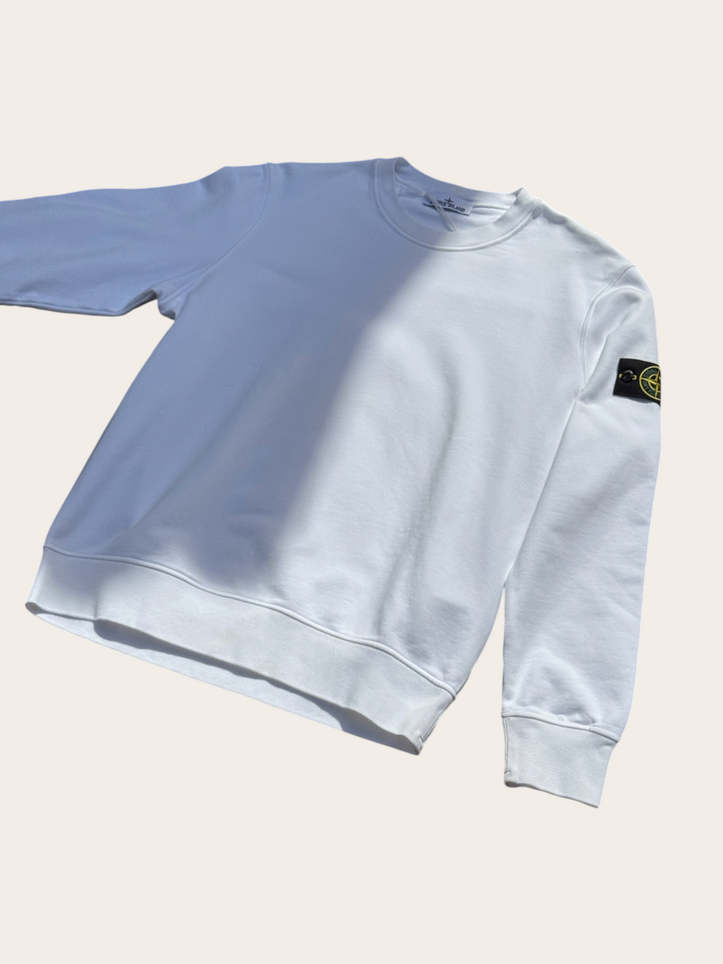 Sweat Stone Island col rond – Blanc – XL – Mixte — vue principale