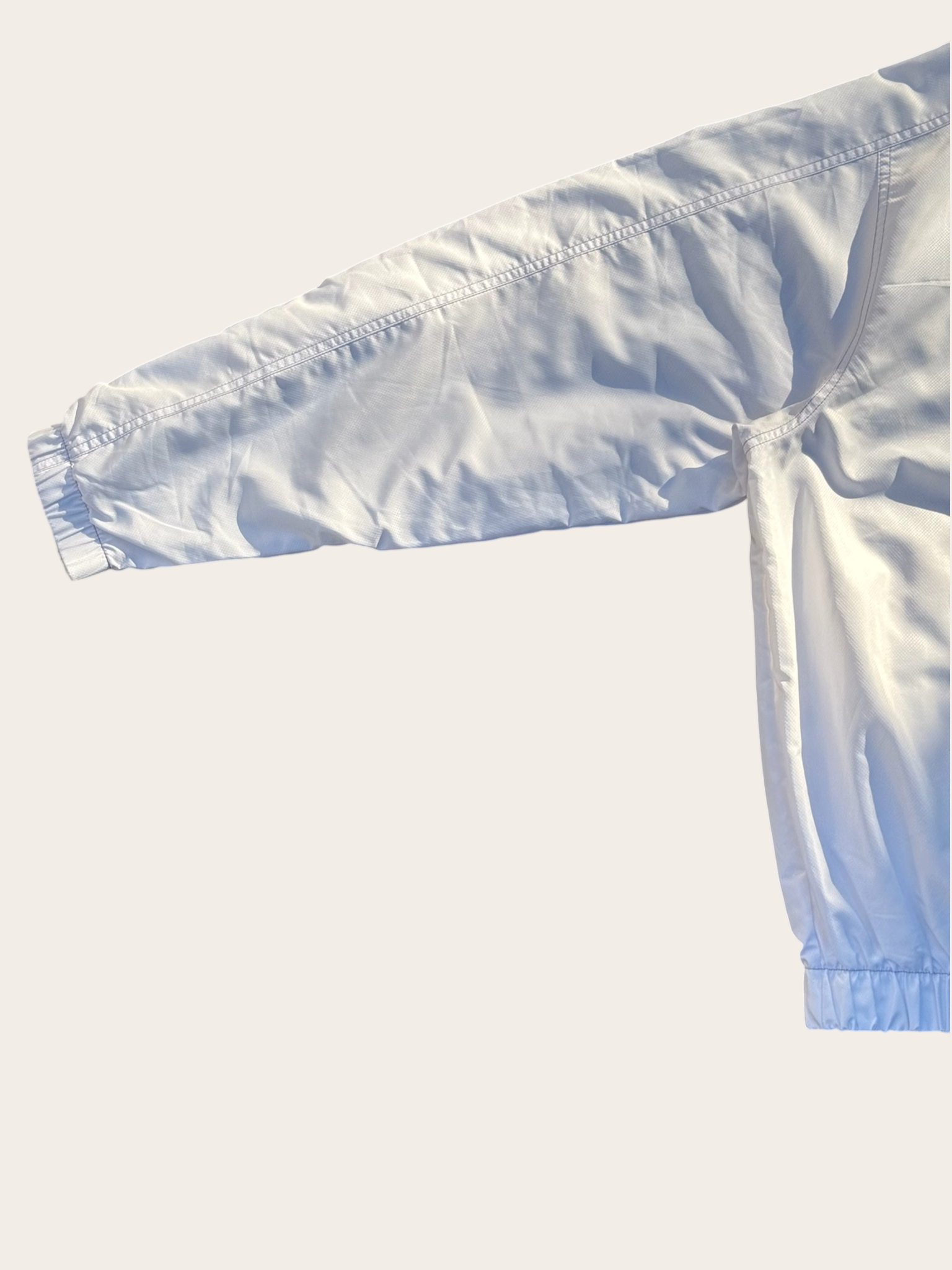 Veste de survêtement Lacoste Sport – Blanche, bleue et grise – L – Mixte – Vintage — photo complémentaire 6