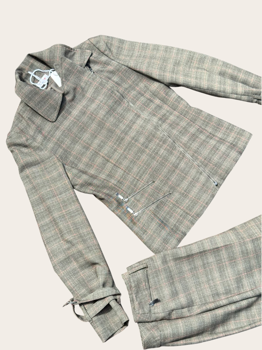 Ensemble Burton Tailoring – Carreaux beige – T.38 – Femme — photo complémentaire 2