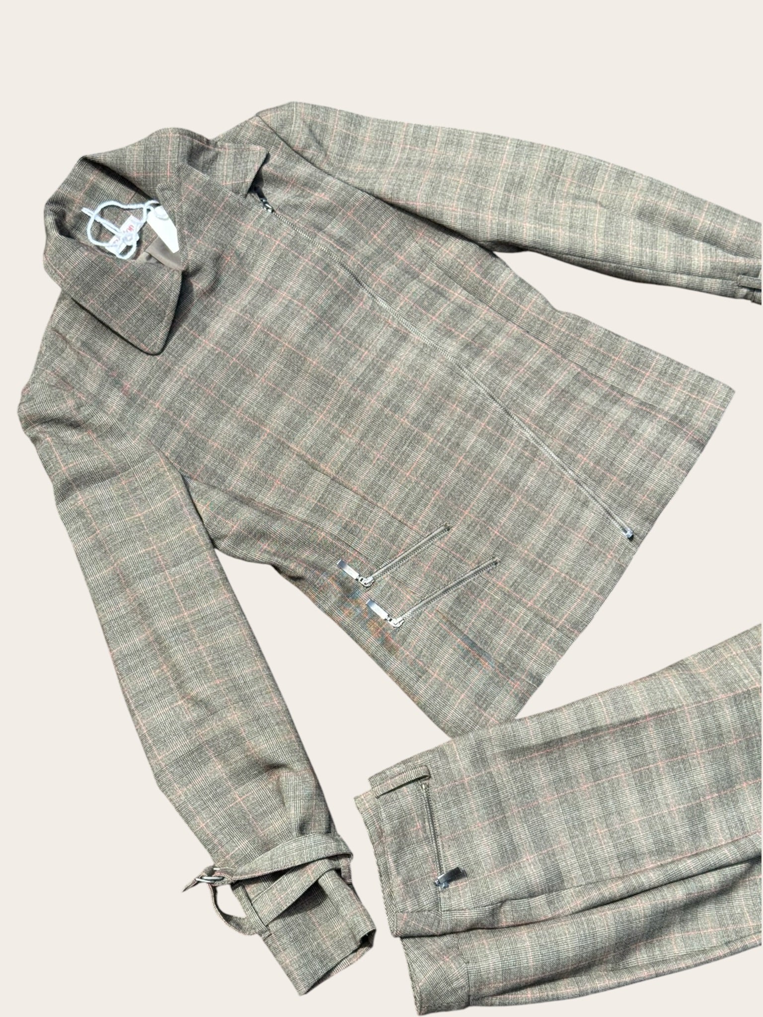 Ensemble Burton Carreaux Beige Femme Taille 38