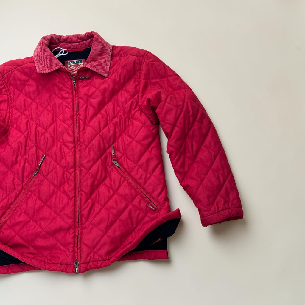 Veste matelassée Aigle – Rouge – S – Mixte – Vintage — photo complémentaire 2