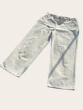Blanc Bleu Pantalon Marin Blanc 44 Femme Vintage
