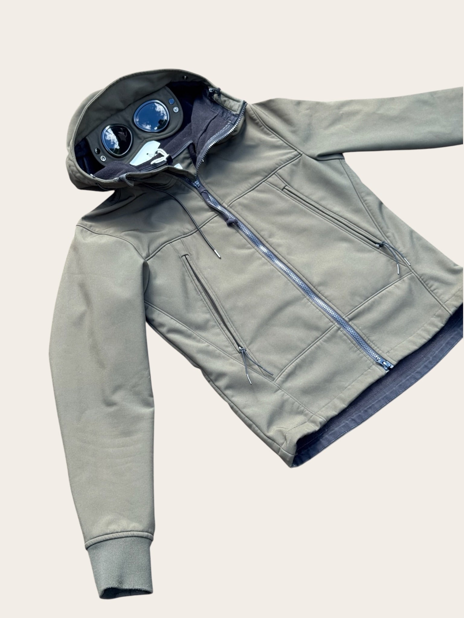 Veste C.P. Company Goggle Jacket Softshell Kaki Homme Taille S
