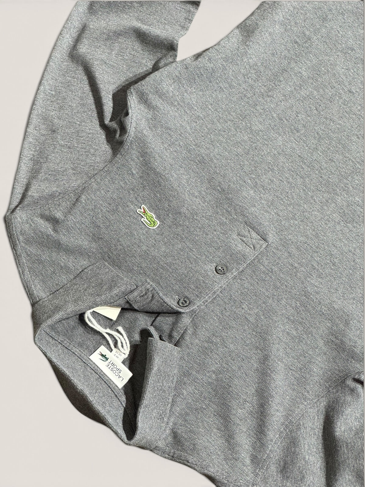 Lacoste Sport Long-Sleeve Polo Shirt – Charcoal Grey – XS – Unisex