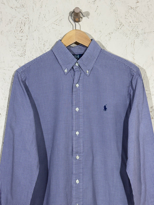 Chemise Polo Ralph Lauren Carreaux Violet Blanc M Mixte