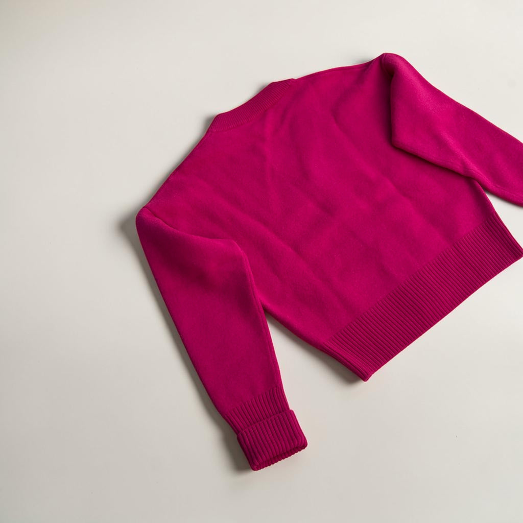 Cardigan Ami Paris – Fuchsia – M – Mixte — photo complémentaire 4