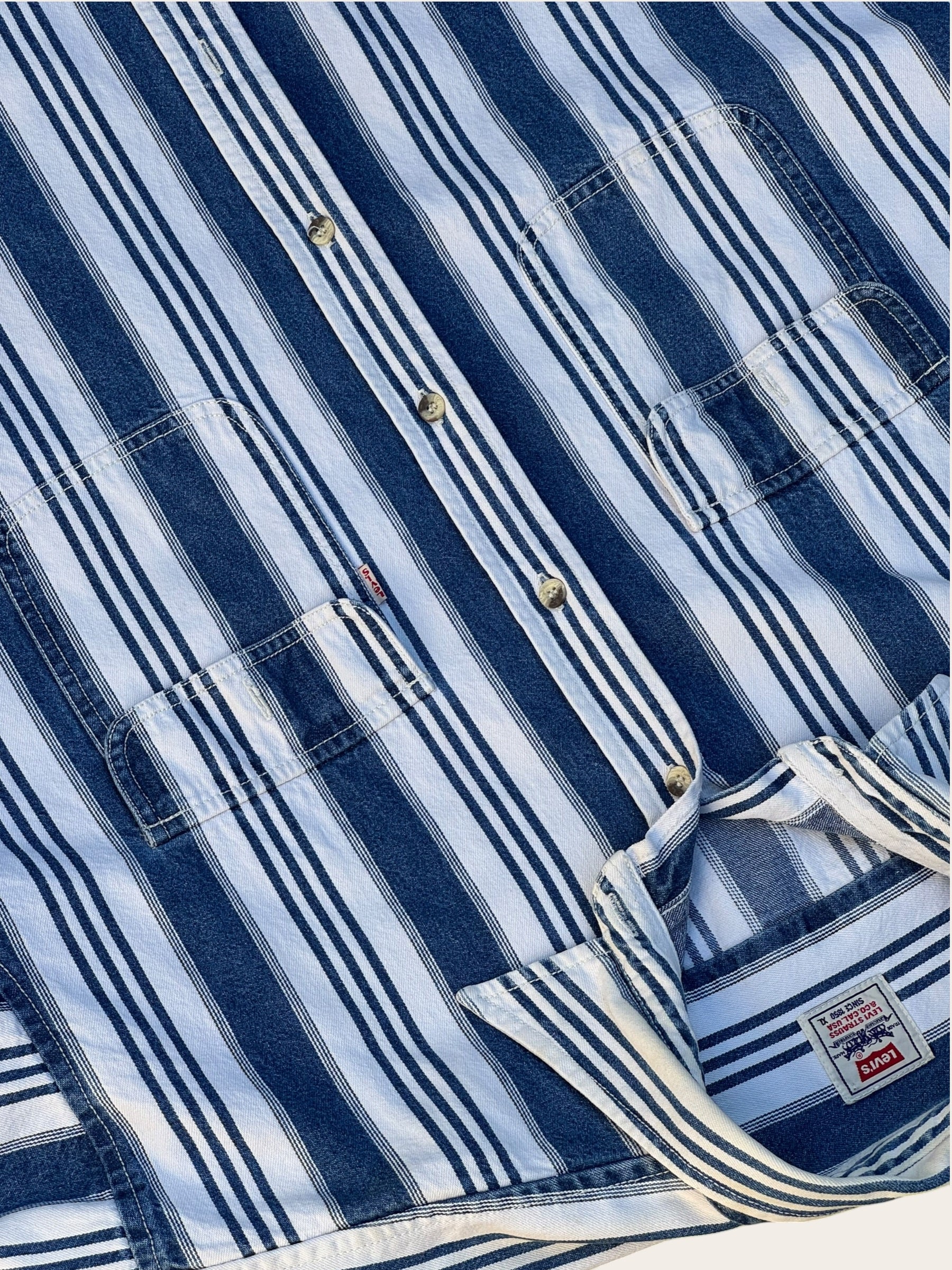 Veste Levi’s rayée – Bleu et blanc – XL – Mixte — photo complémentaire 4