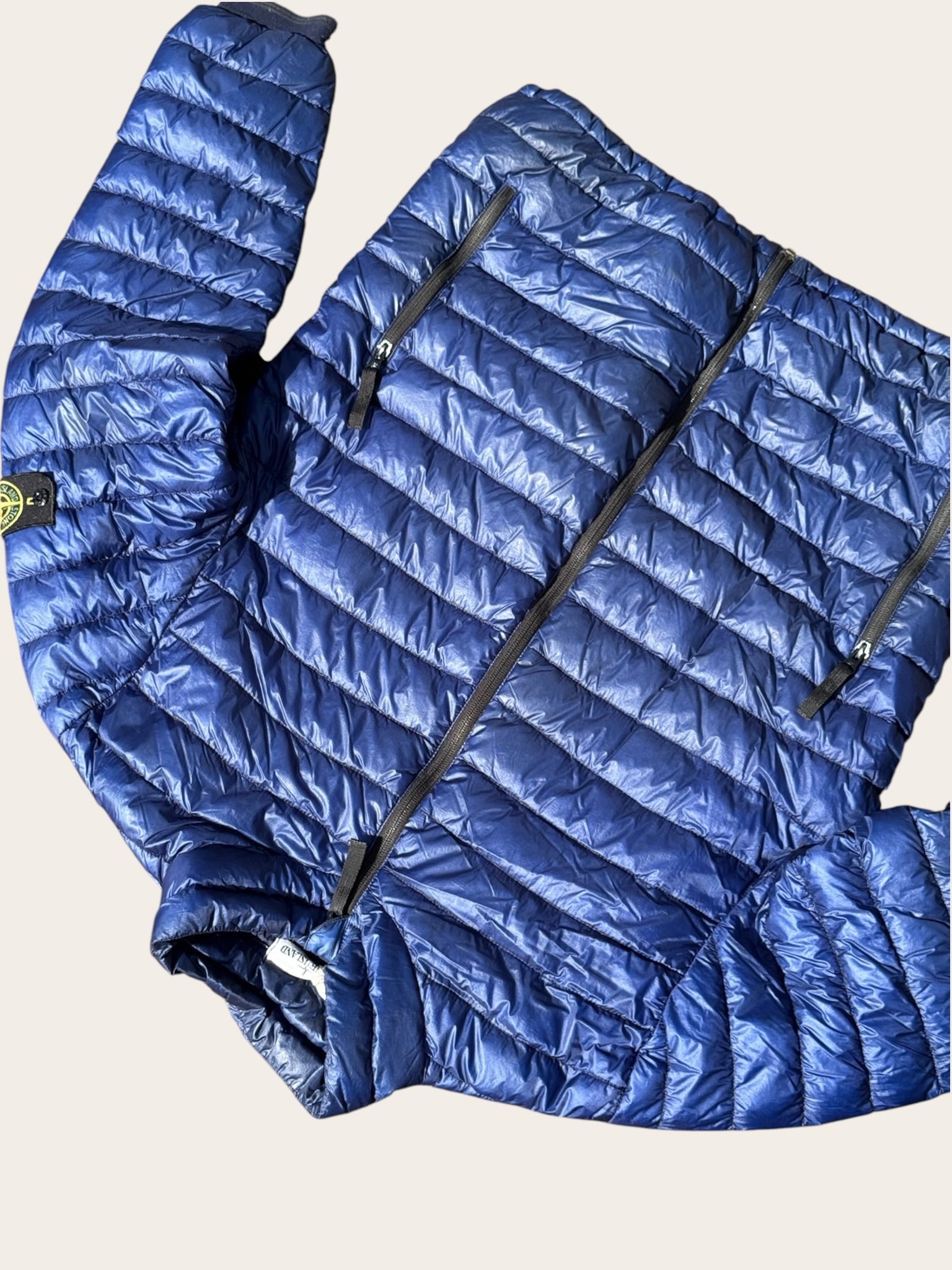 Doudoune Stone Island Bleu Nylon Garment Dyed Homme Taille XL