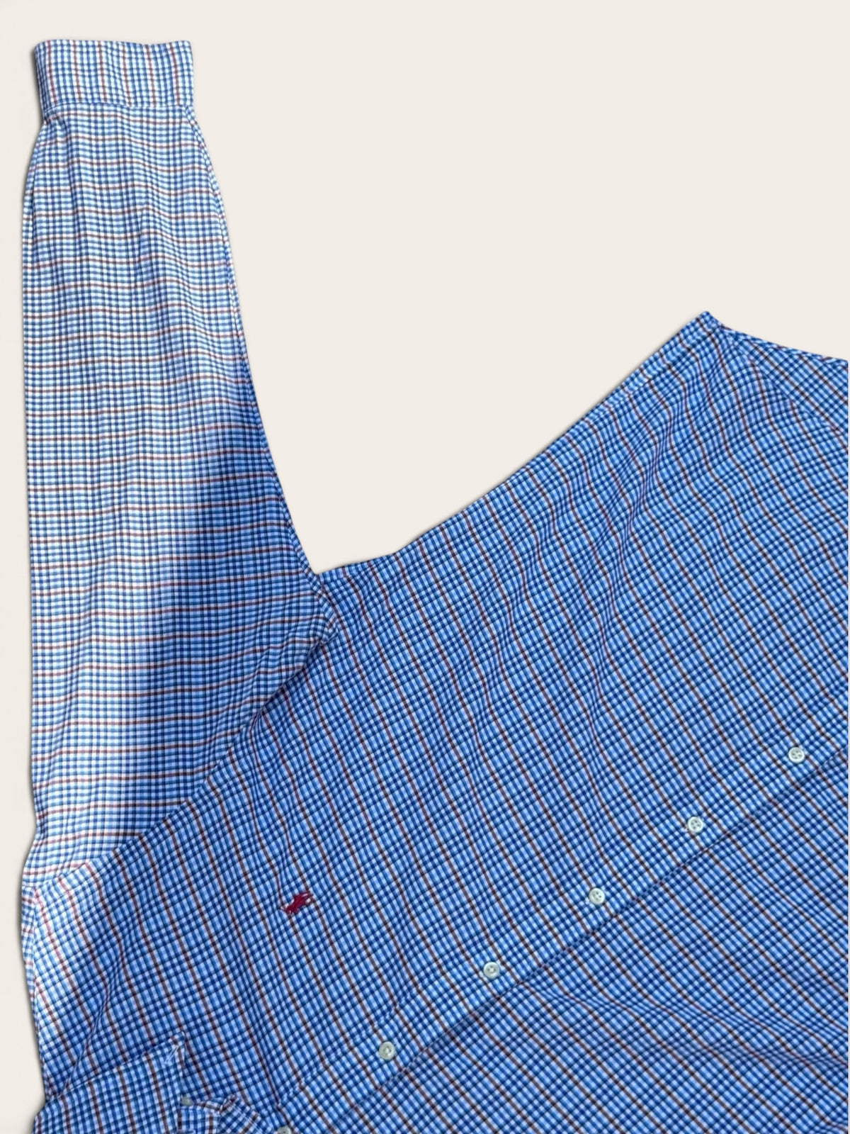 Ralph Lauren Check Shirt – Blue, White and Red – L – Unisex
