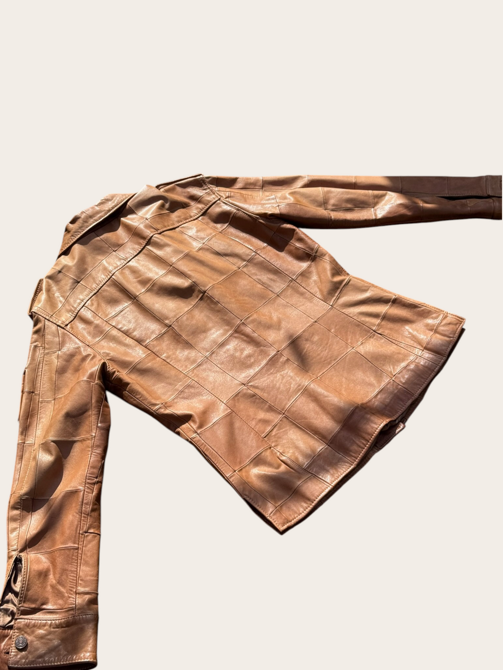 Veste en cuir Levi’s Patchwork – Camel – L – Mixte — photo complémentaire 4