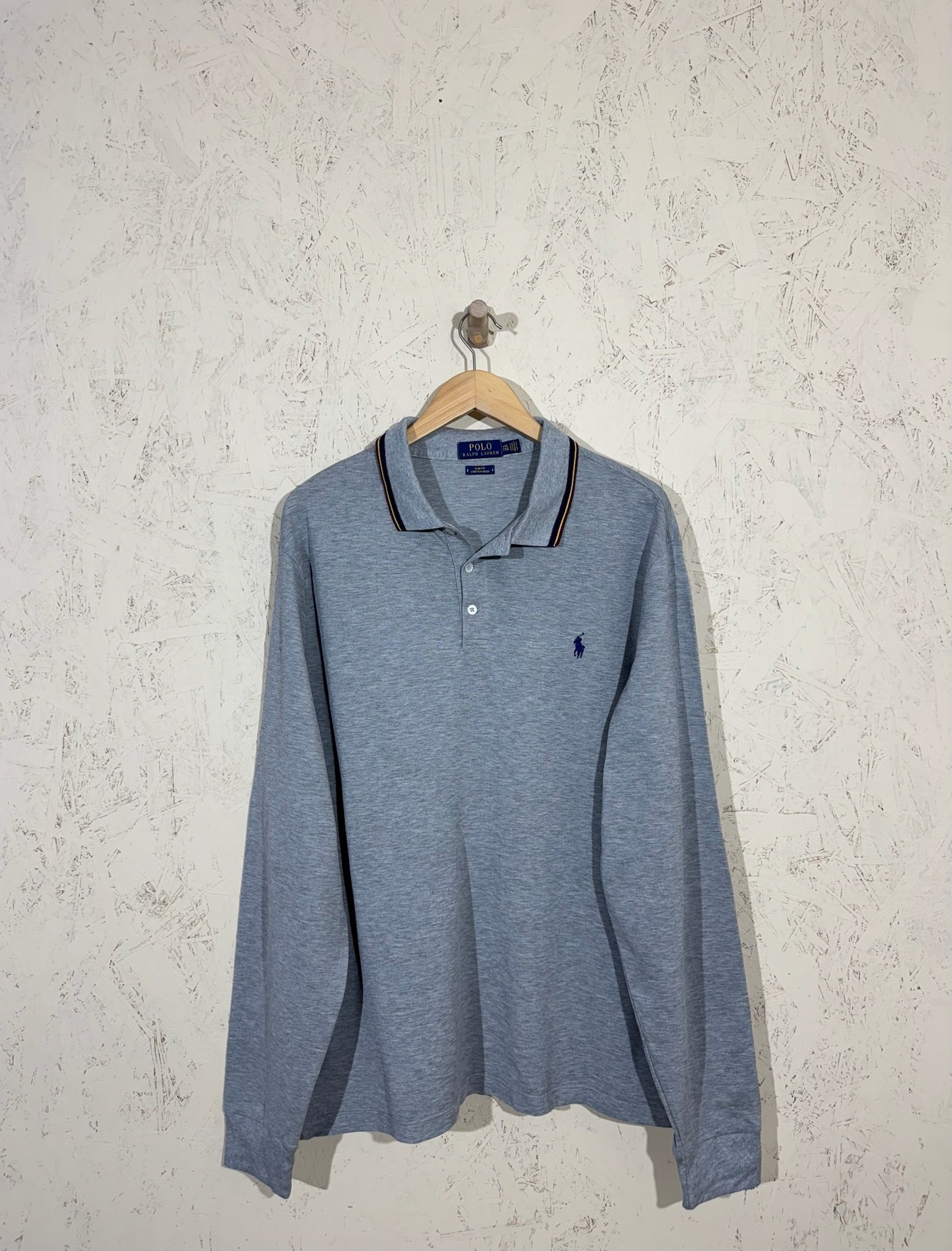 Polo Ralph Lauren Manches Longues Gris XXL Homme