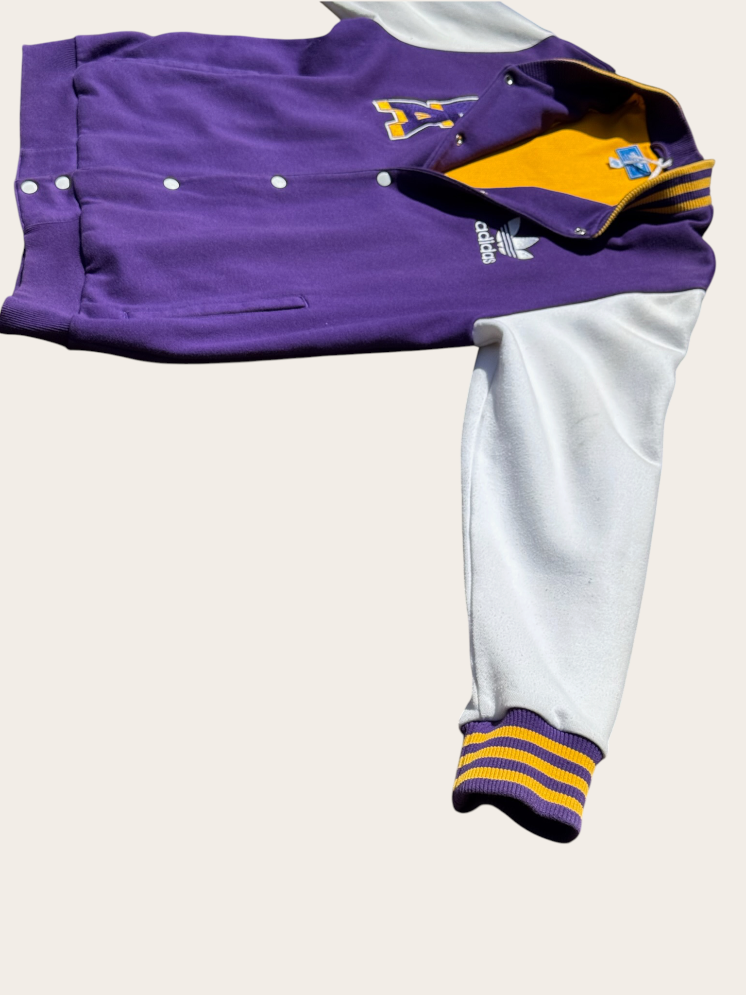 Adidas Originals Letterman Jacket Violet Blanc XL Homme