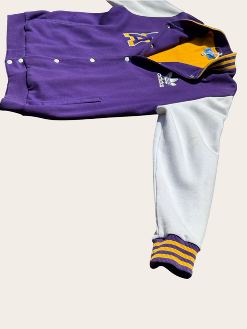 Adidas Originals Letterman Jacket Violet Blanc XL Homme