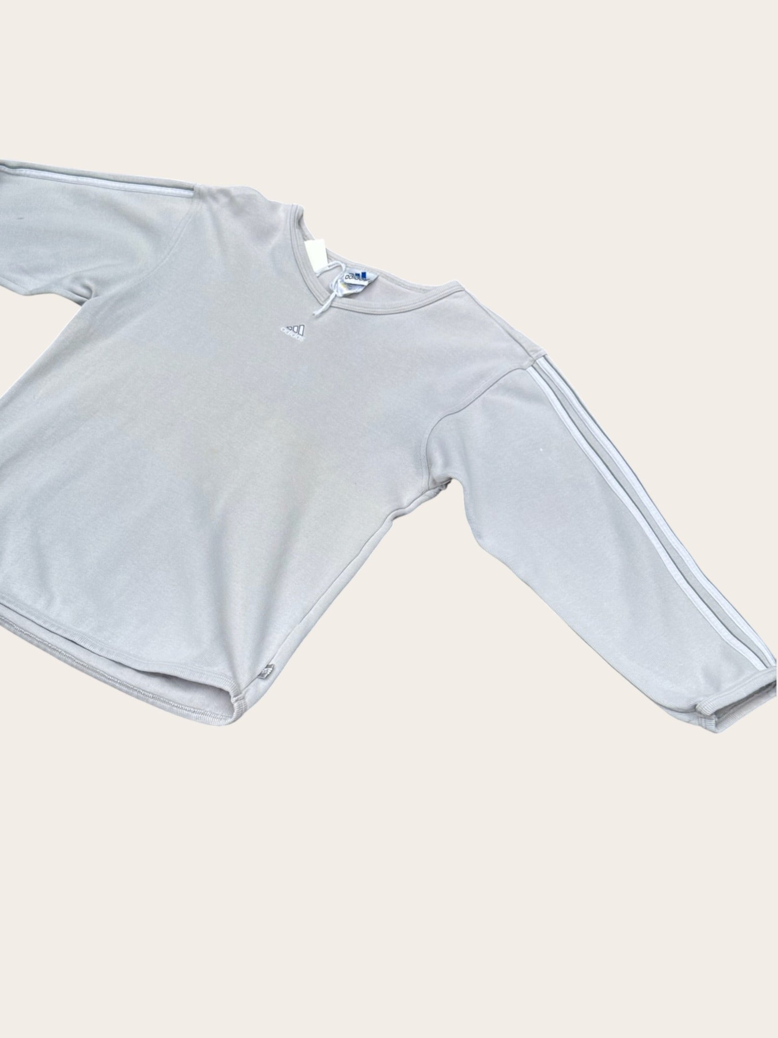 PULL ADIDAS VINTAGE 3 BANDES BEIGE Y2K M FEMME