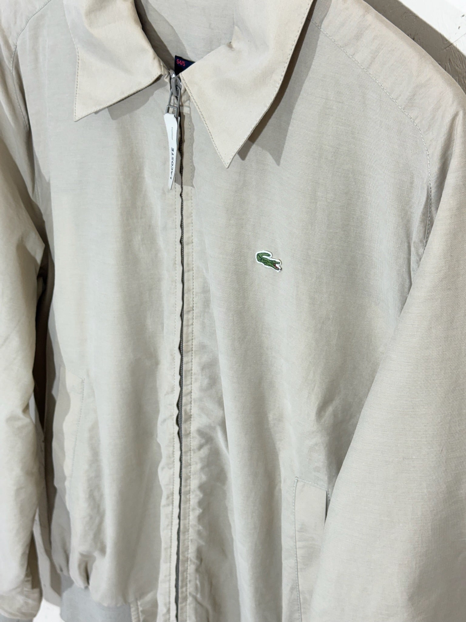 Veste Lacoste Beige Harrington Zip - L – vintage - Mixte