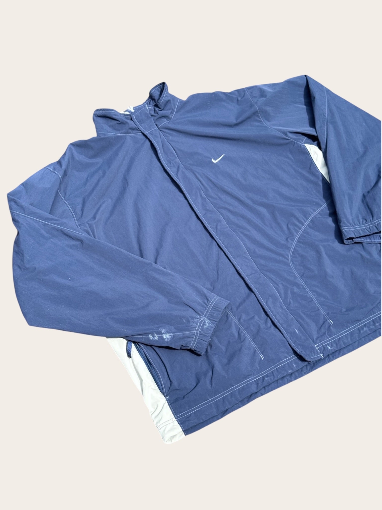 Veste Nike Vintage Homme XXL Bleu Marine Swoosh Brodé