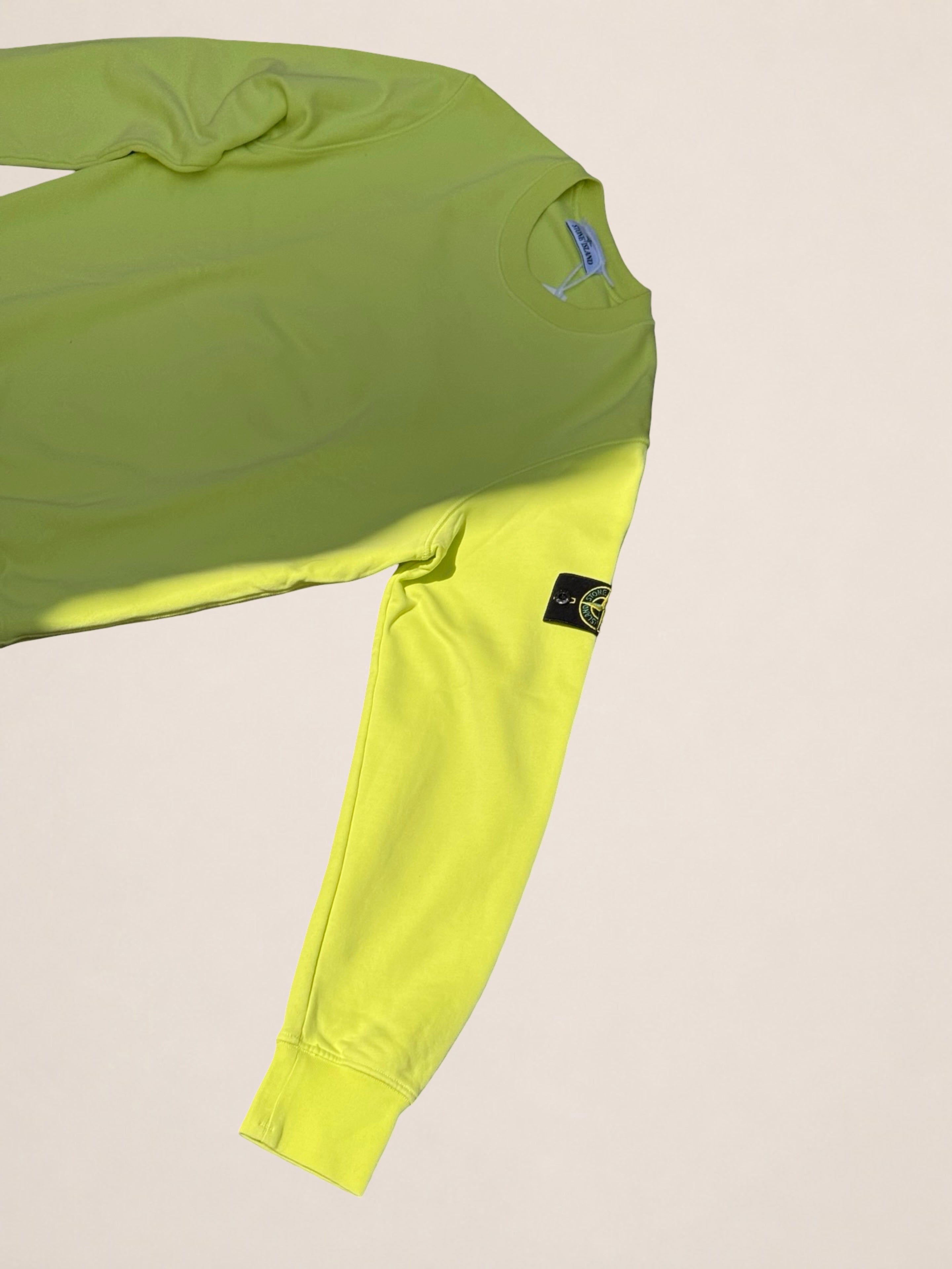 Sweat Stone Island col rond – Jaune fluo – S – Mixte — photo complémentaire 2