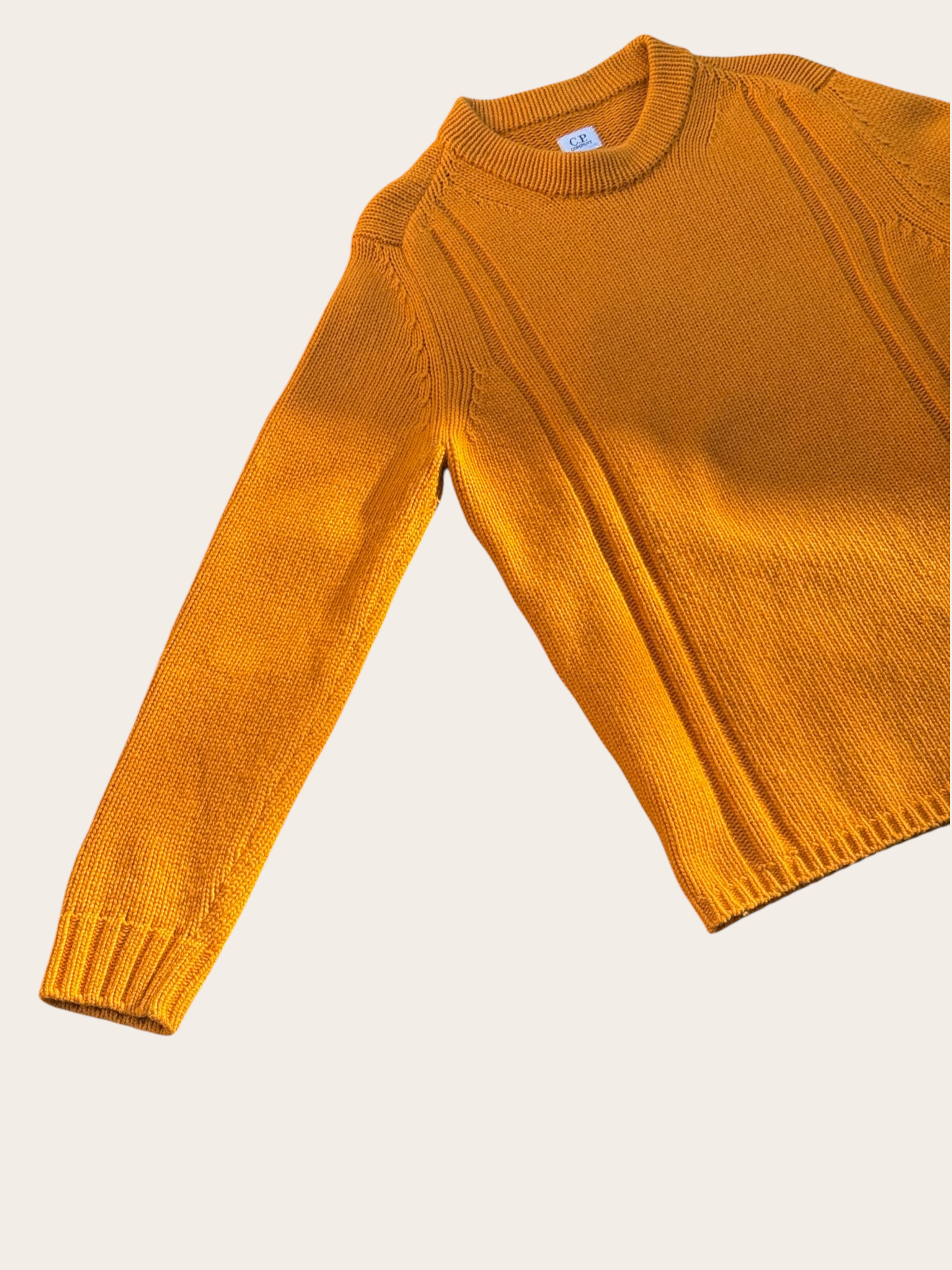Pull C.P. Company en laine – Ocre – T.48 – Mixte — photo complémentaire 2