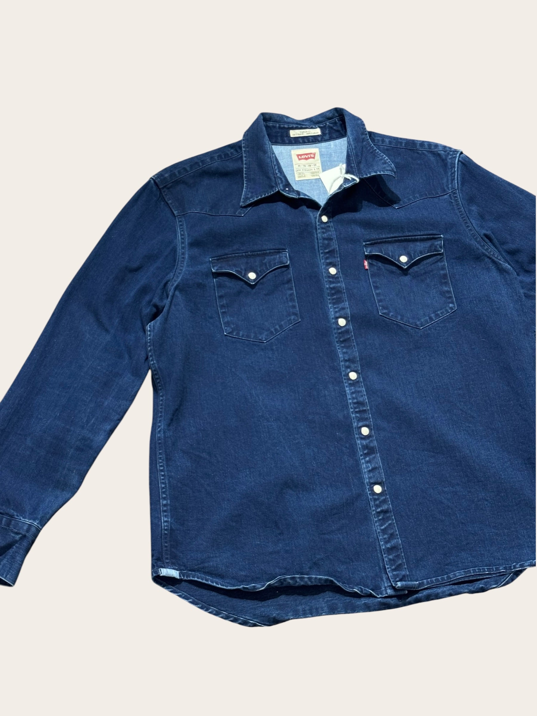 Chemise Levi’s en denim à manches courtes – Bleu brut – XL – Homme — vue principale