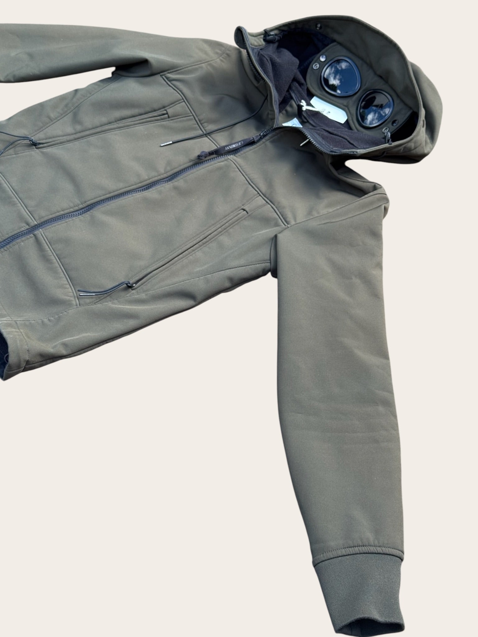 Veste C.P. Company Goggle Jacket Softshell Kaki Homme Taille S