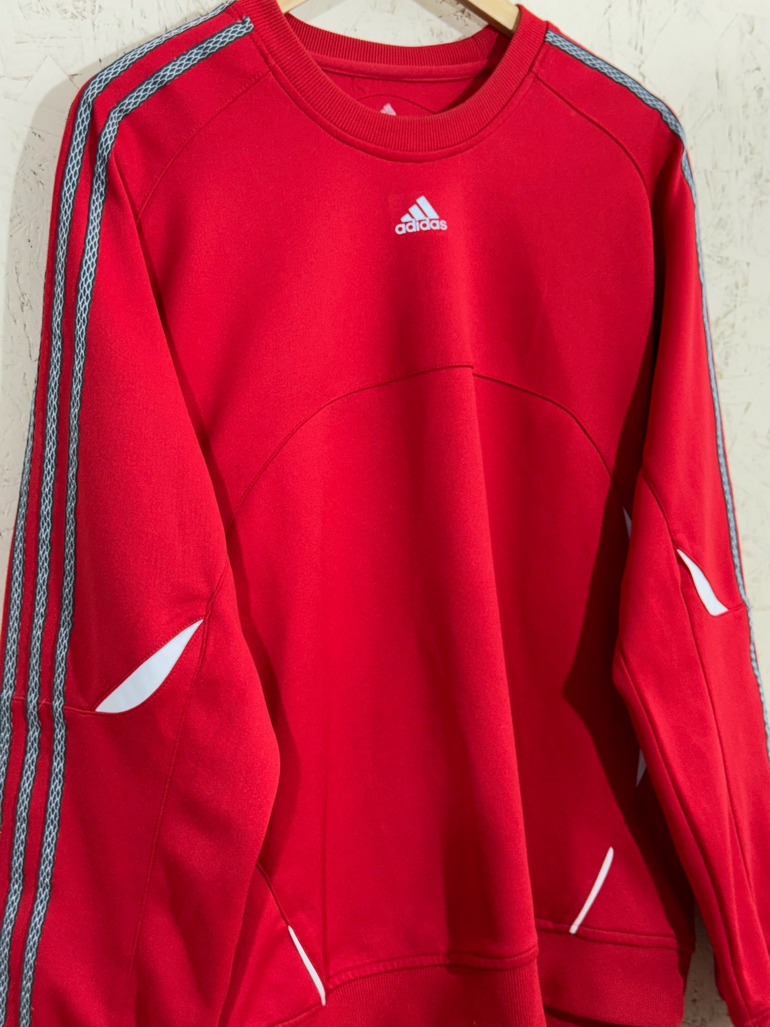 pull Adidas Rouge Training / Sportwear - XL - vintage - mixte