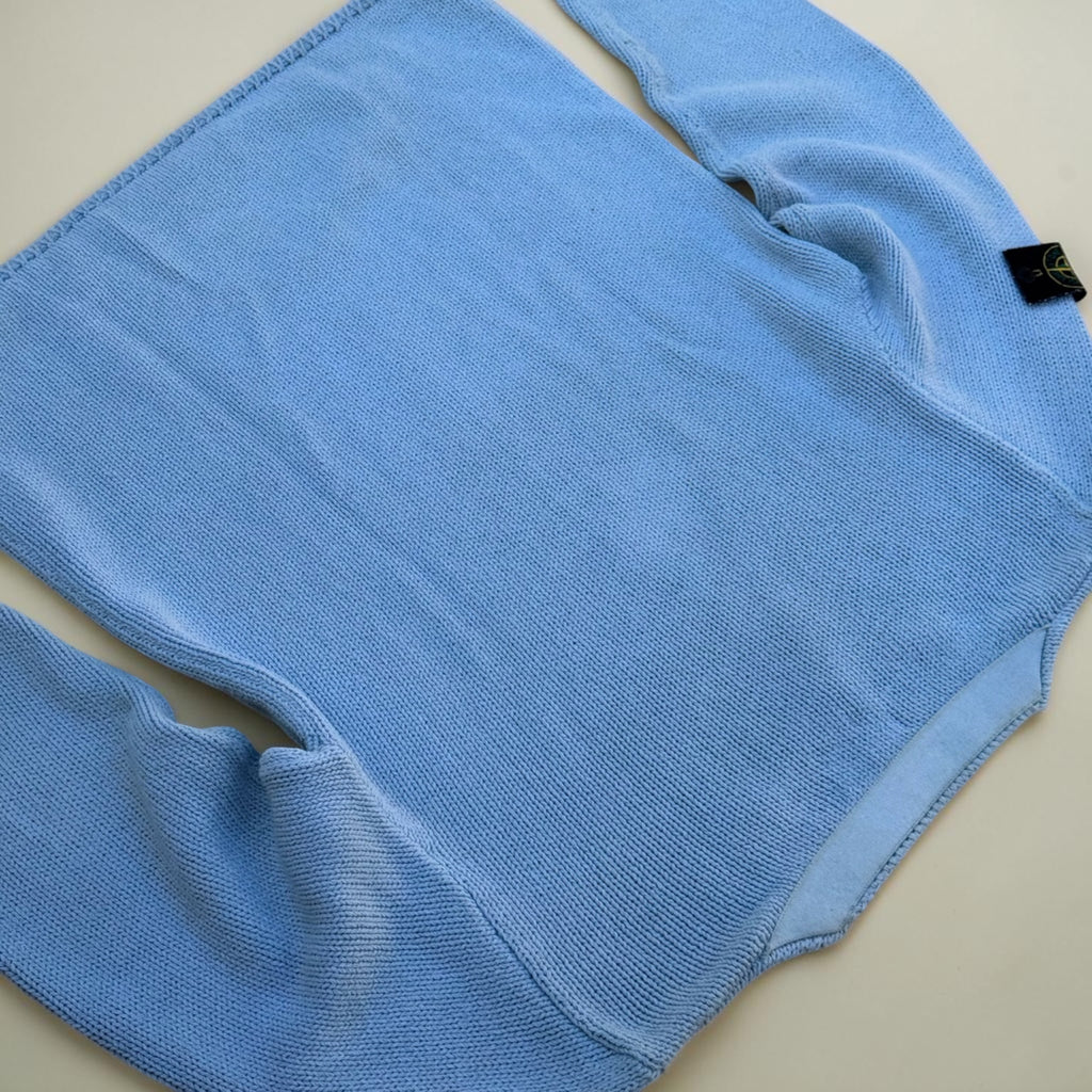 Pull Stone Island à badge – Bleu ciel – XL – Mixte – Vintage — photo complémentaire 5
